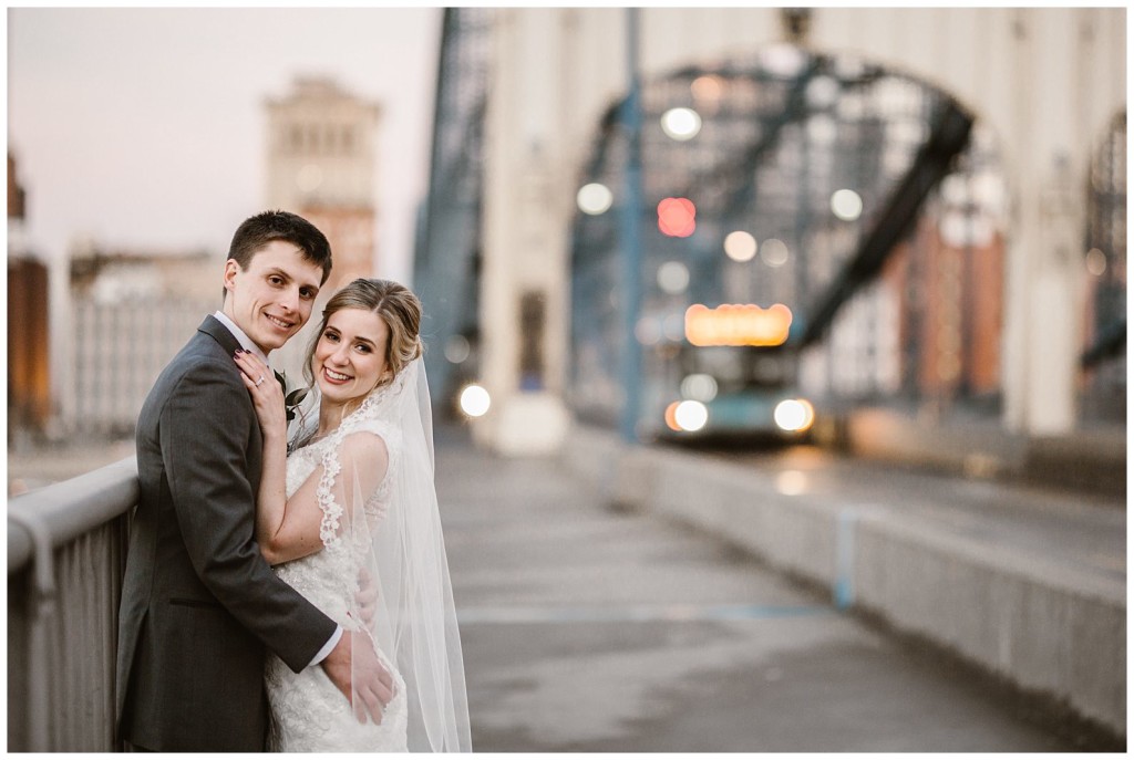 Bride and groom at Station Square