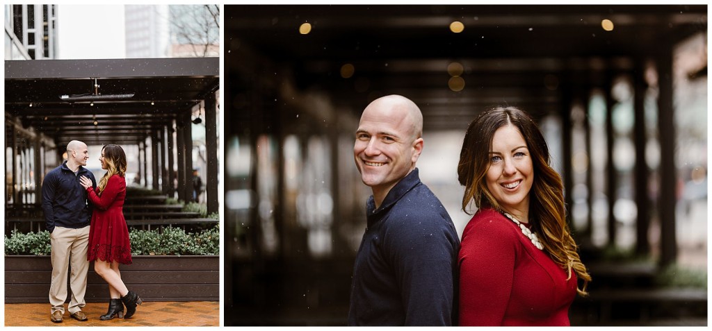 market square engagement photos