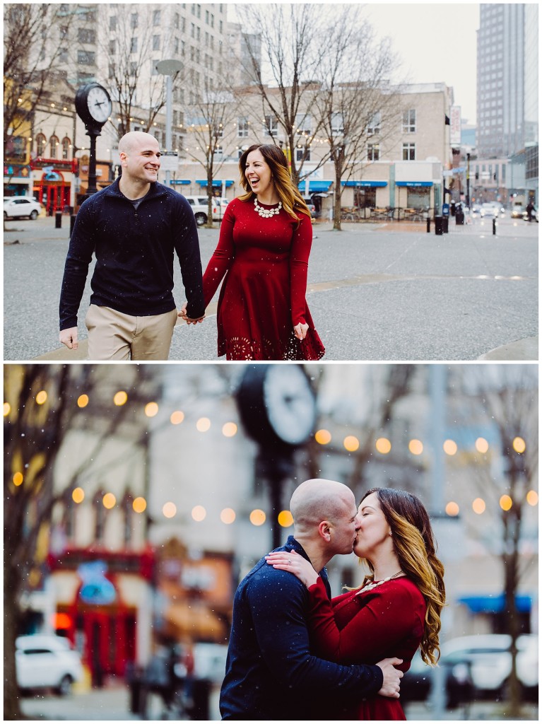 market square engagement photos