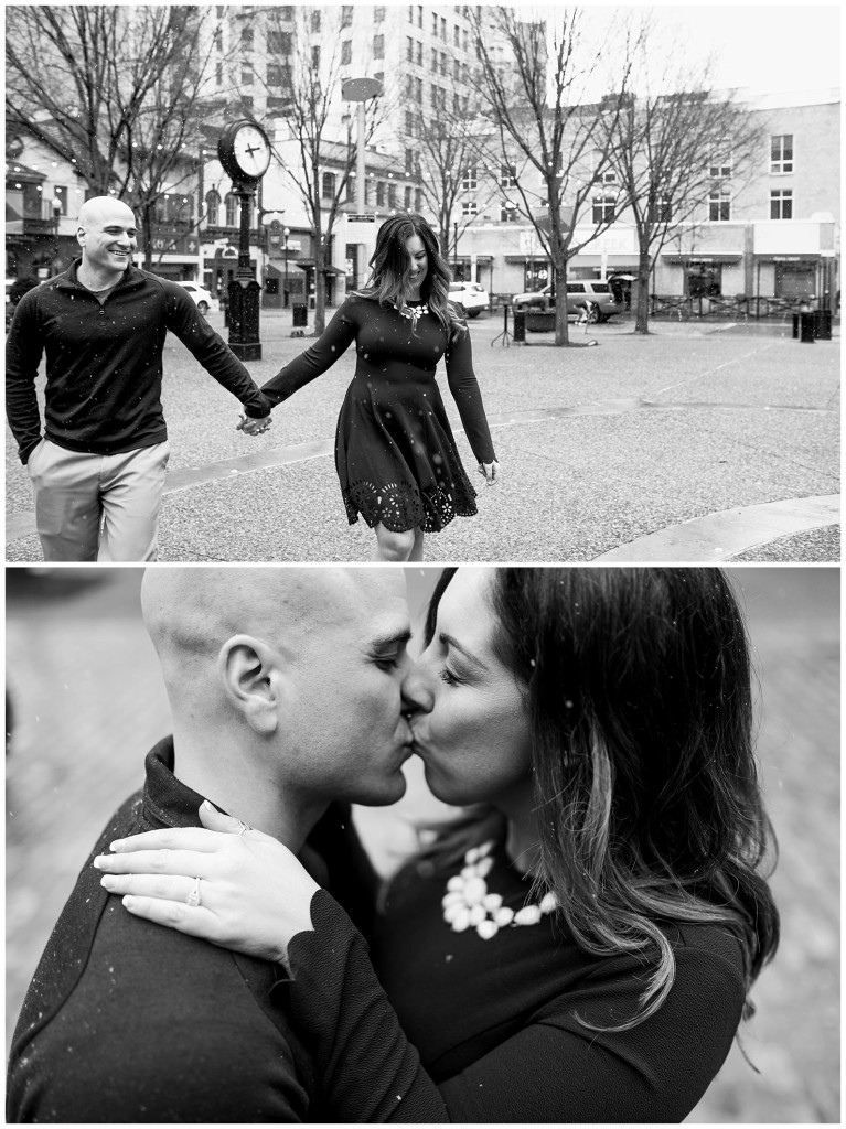 market square engagement photos