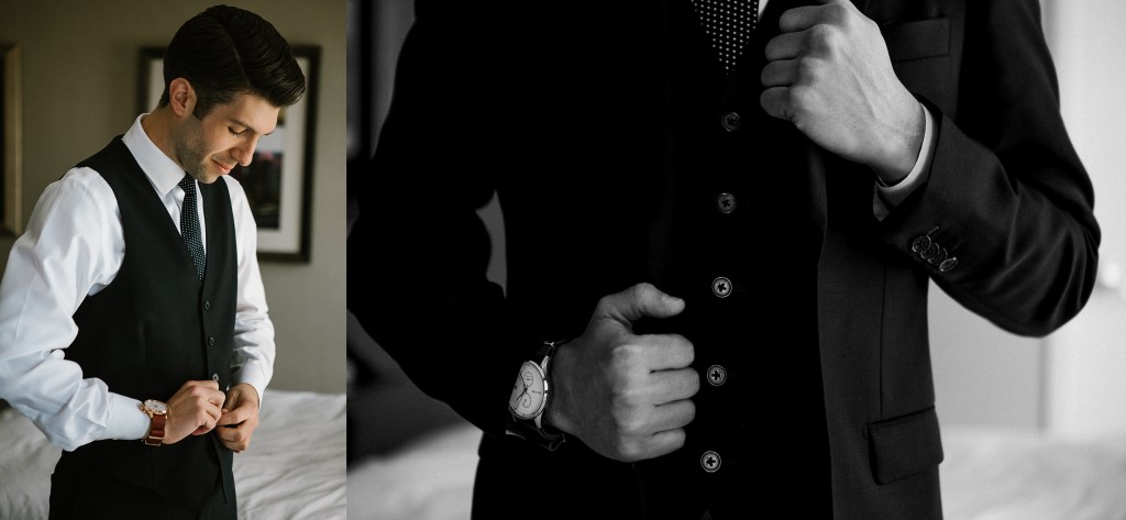 Groom getting ready Sky Armory