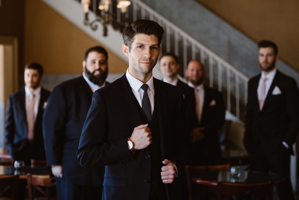 Groom getting ready Sky Armory