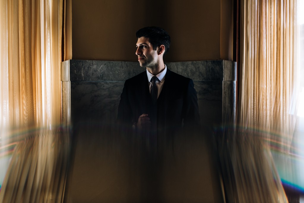 Groom getting ready Sky Armory