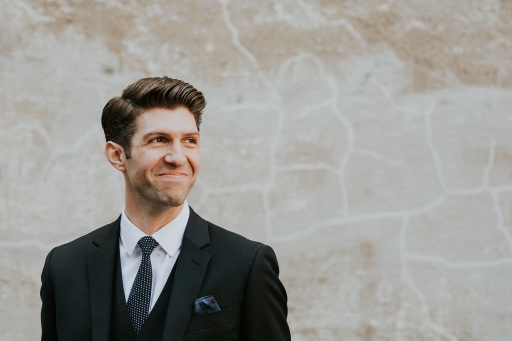 Groom getting ready Sky Armory