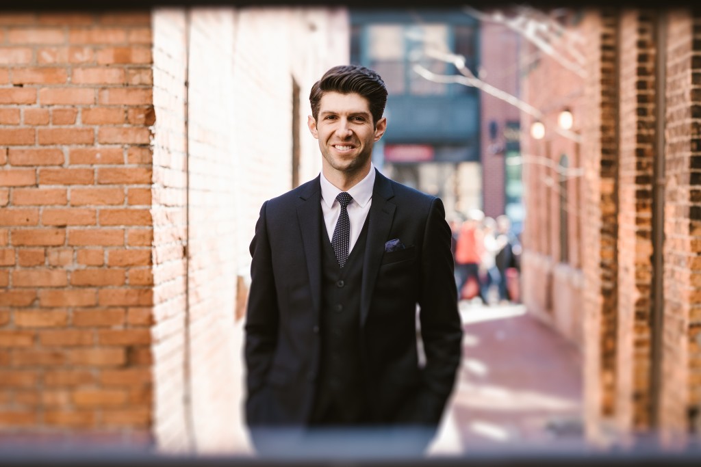 Groom getting ready Sky Armory