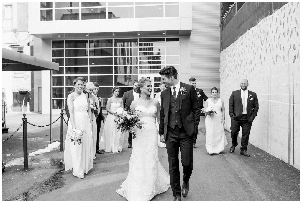 bridal party at sky armory
