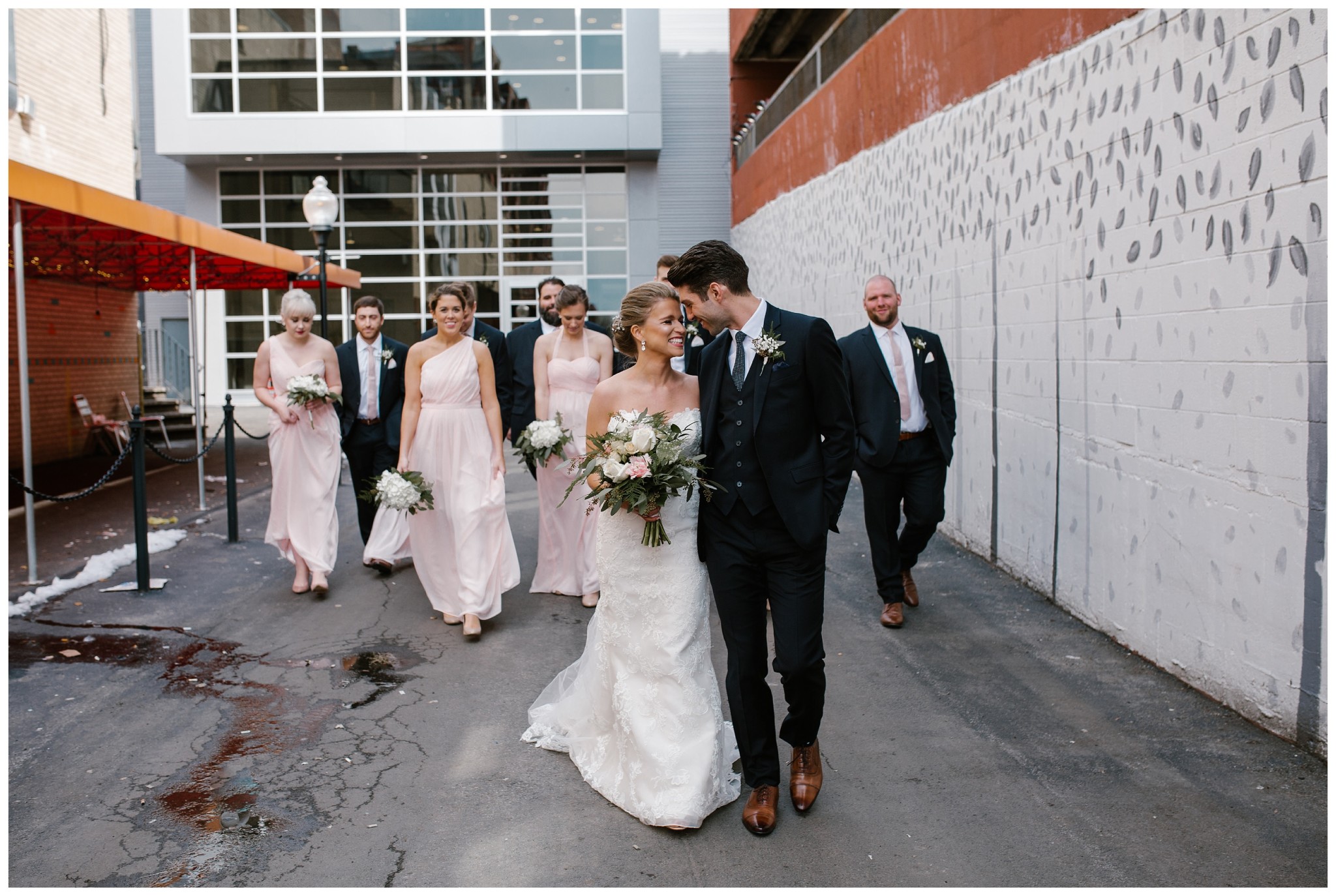 bridal party at sky armory