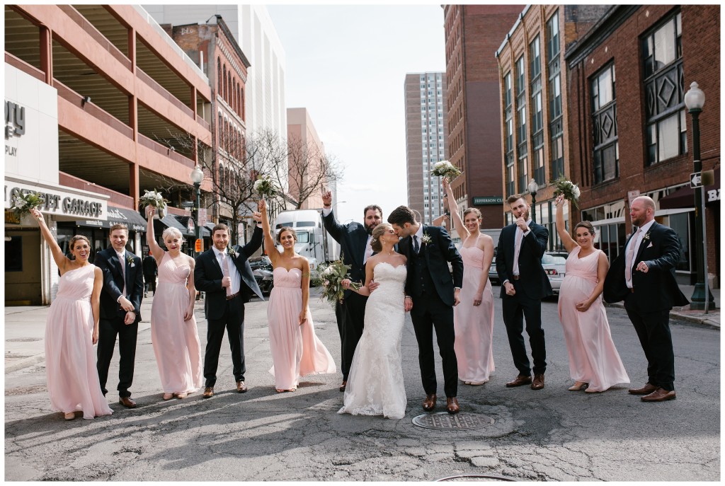 bridal party at sky armory