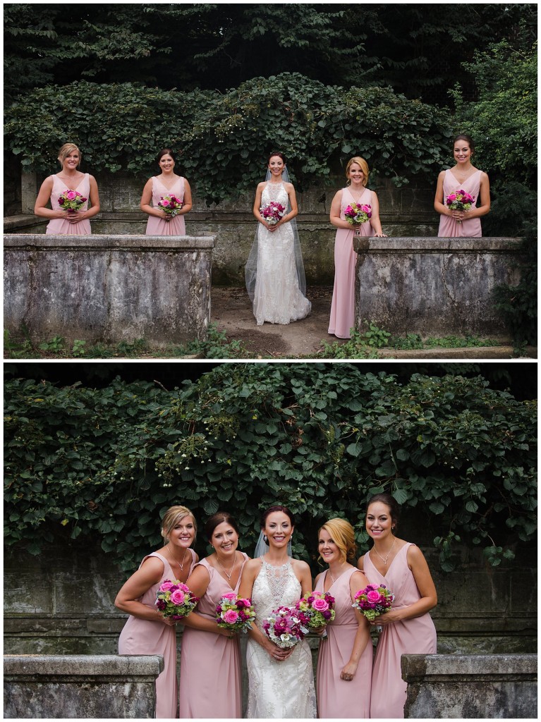 bridal party at mellon park