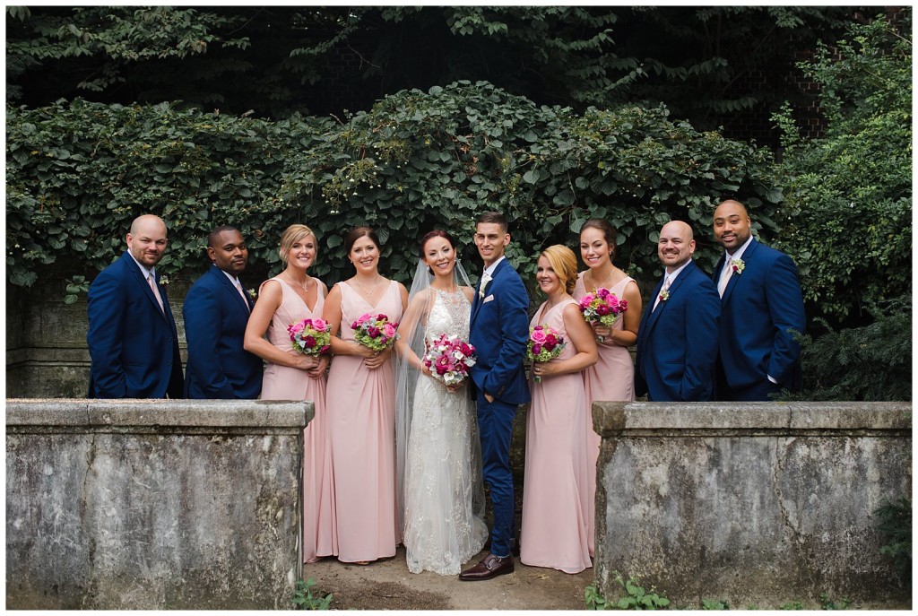 bridal party at mellon park