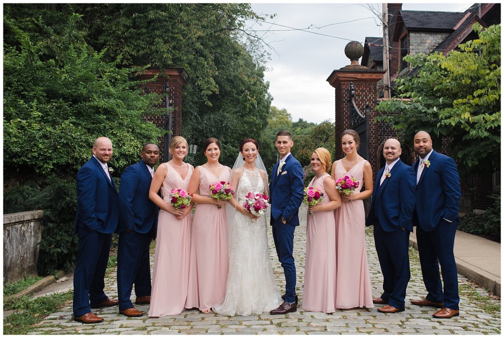 bridal party at mellon park