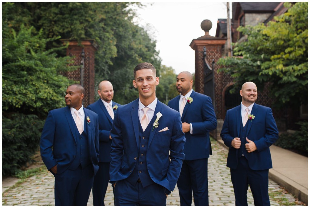 bridal party at mellon park