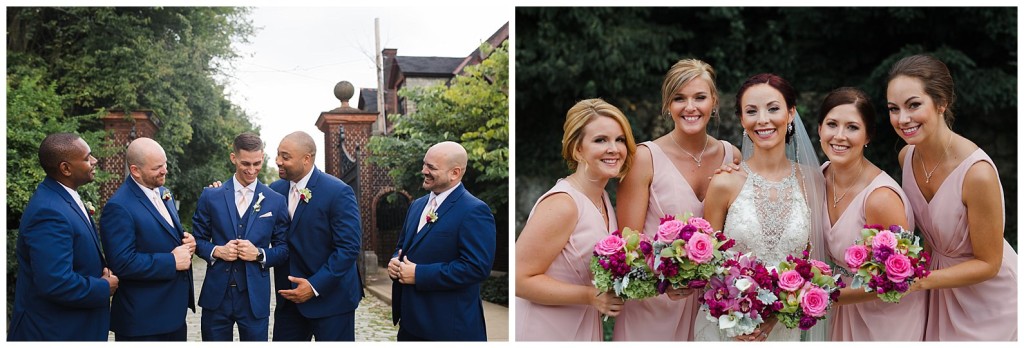 bridal party at mellon park