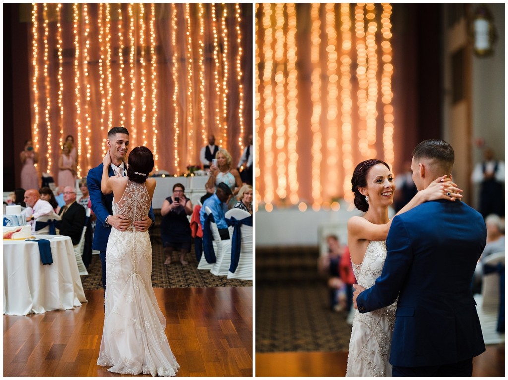 The grand hall at the Priory wedding