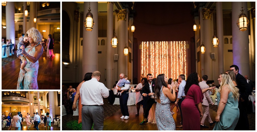 The grand hall at the Priory wedding