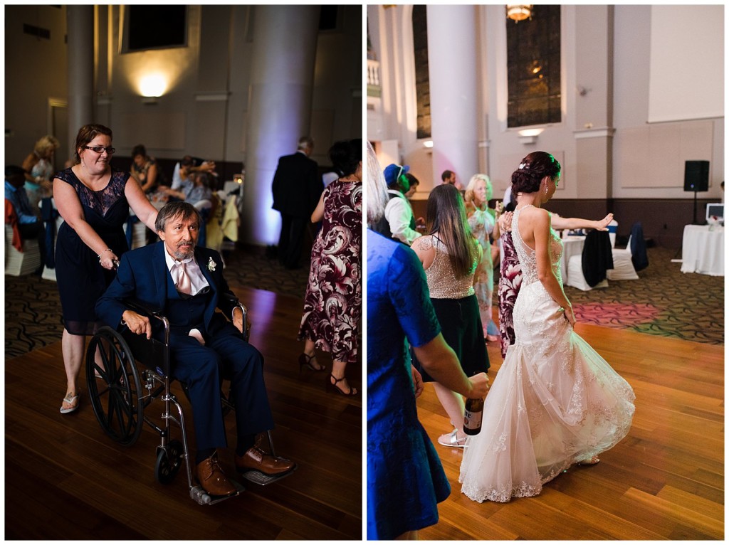 The grand hall at the Priory wedding