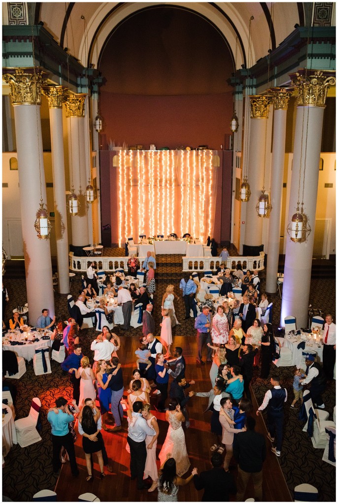 The grand hall at the Priory wedding