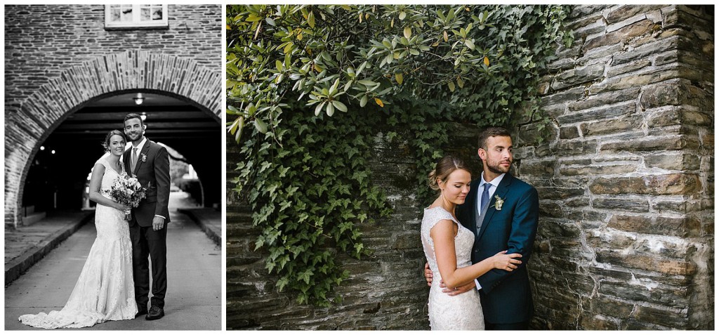 bride and groom at longue vue club