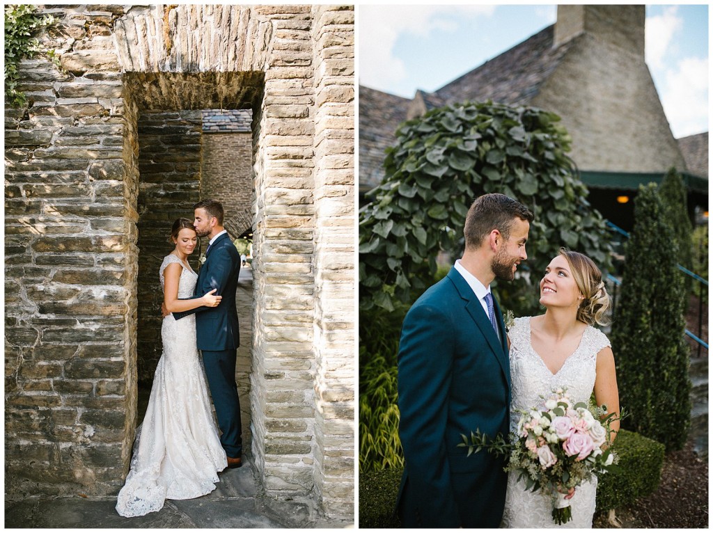 bride and groom at longue vue club