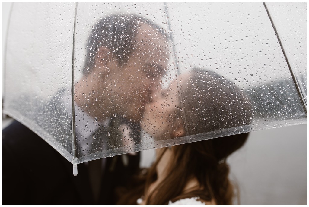 bride and groom at the gathering place