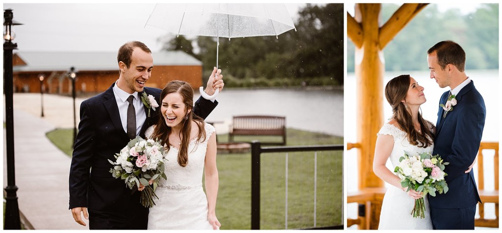 bride and groom at the gathering place