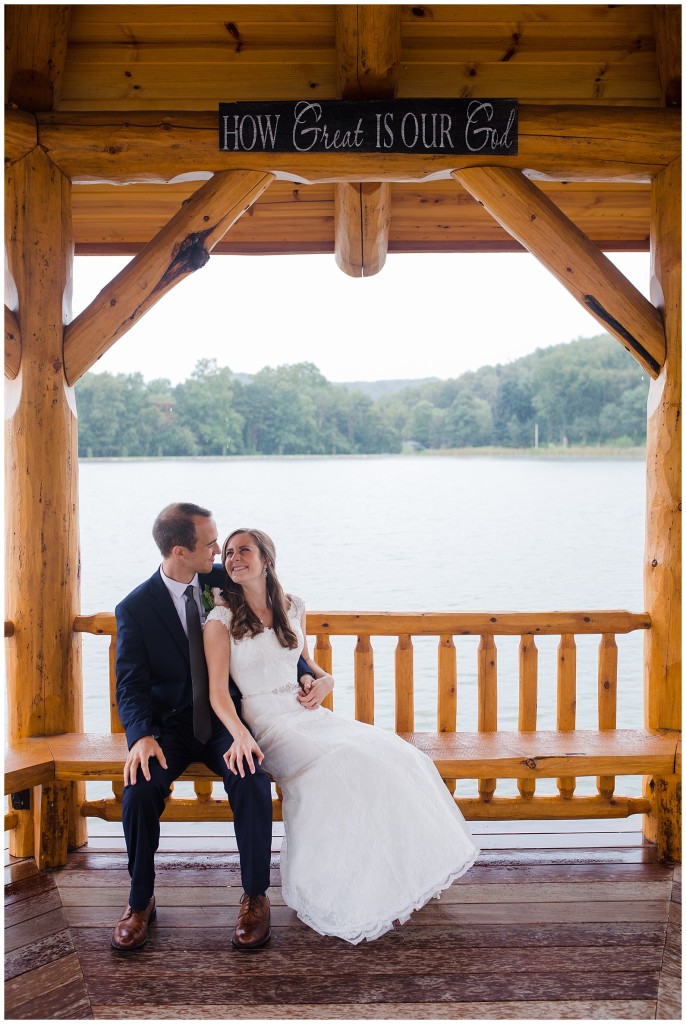 bride and groom at the gathering place