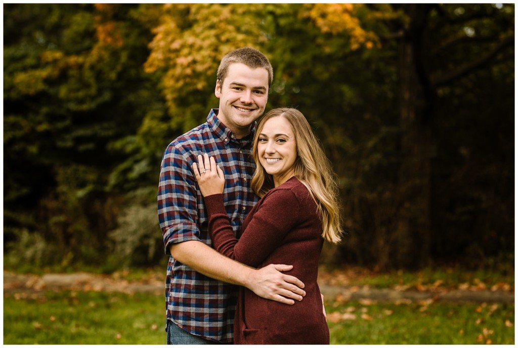 point state park engagement photo