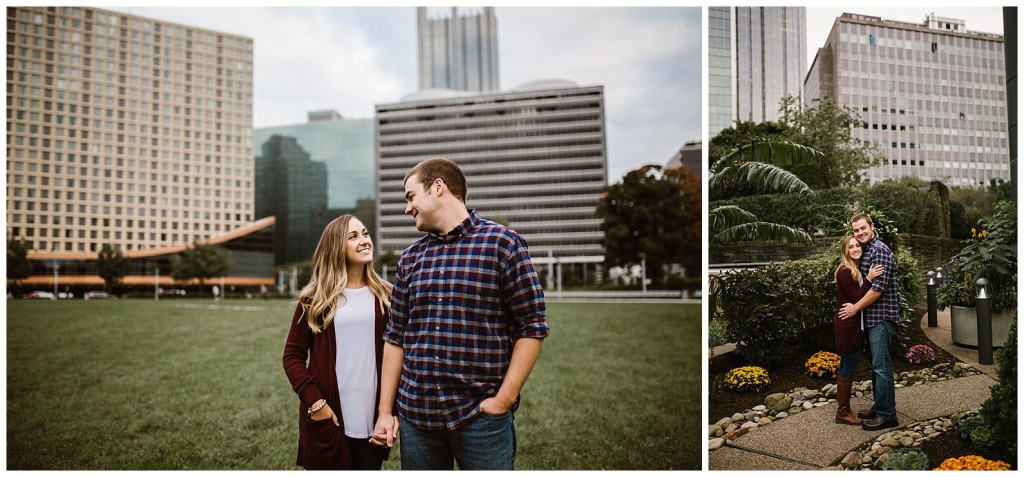 point state park engagement photo
