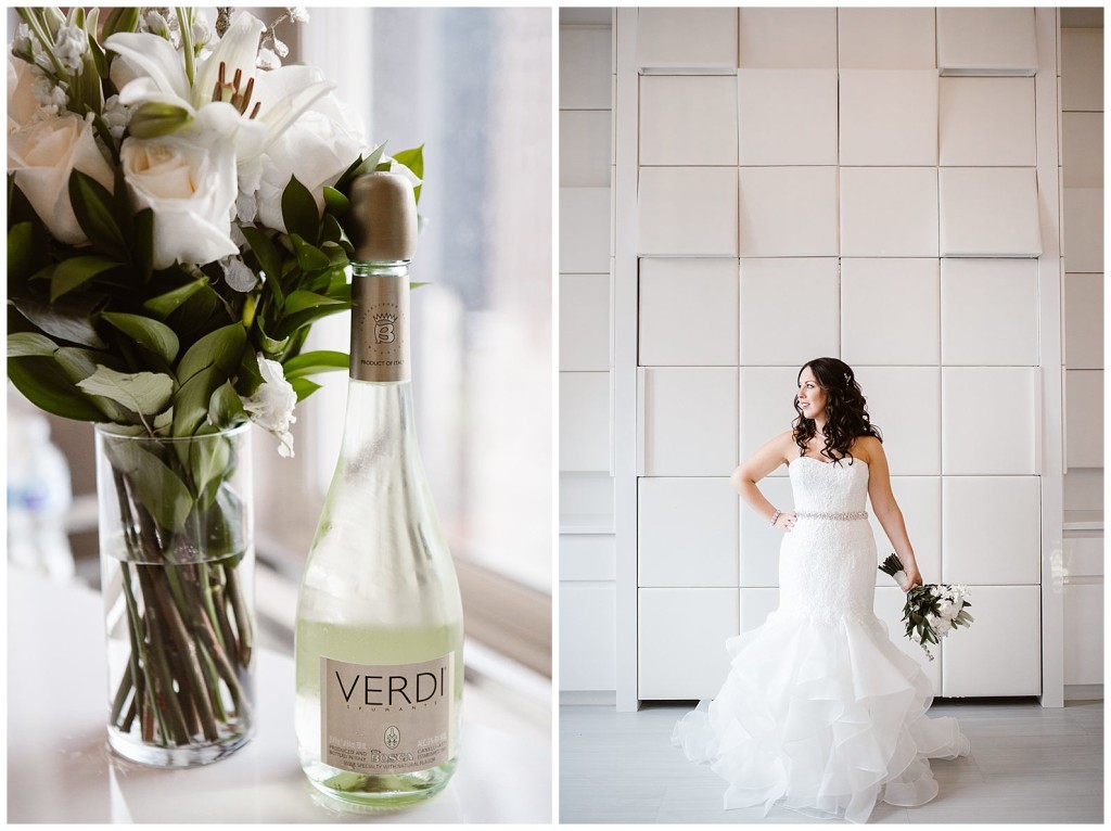 Bride in dress