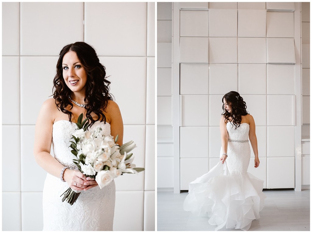 Bride in dress