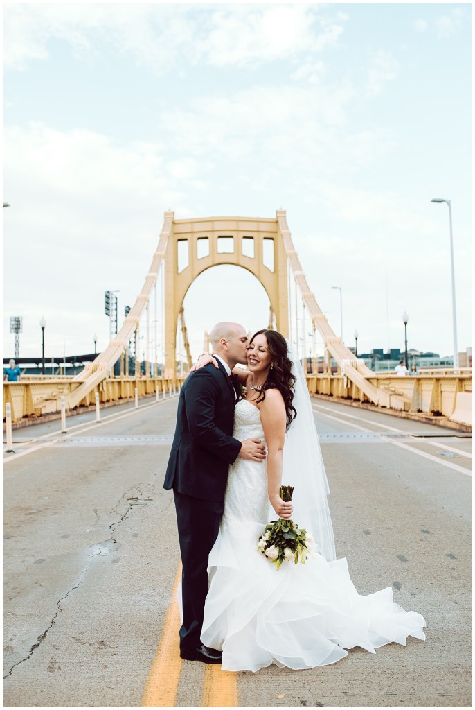 Downtown Pgh wedding portrait