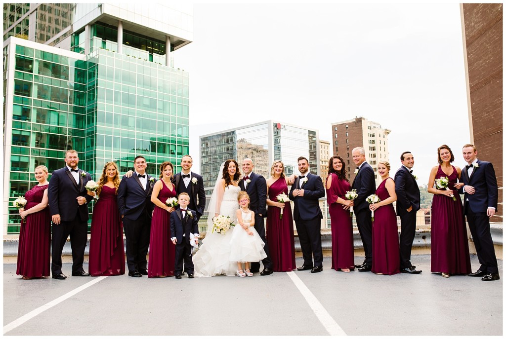 bridal party photos downtown pittsburgh