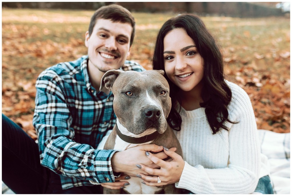 mellon park engagement photos with dog