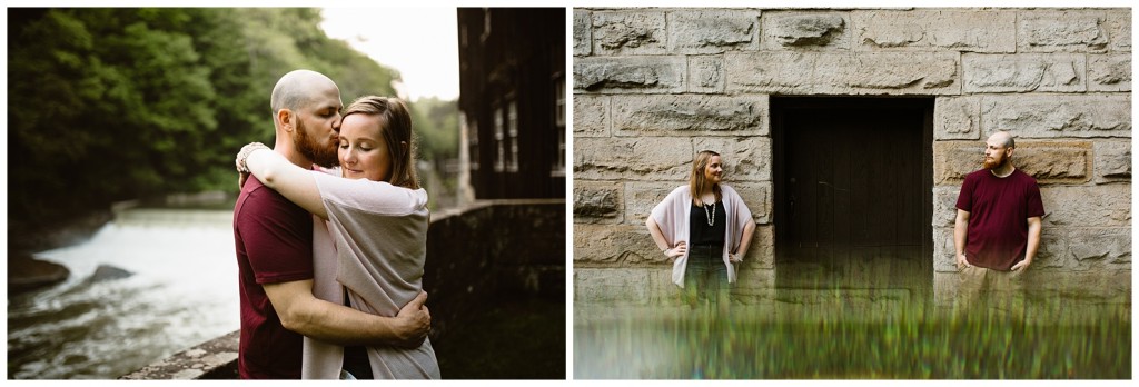 couple by mcconnells mill covered bridge