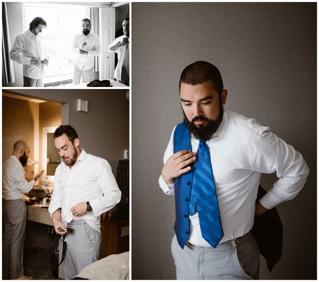 groom getting ready 