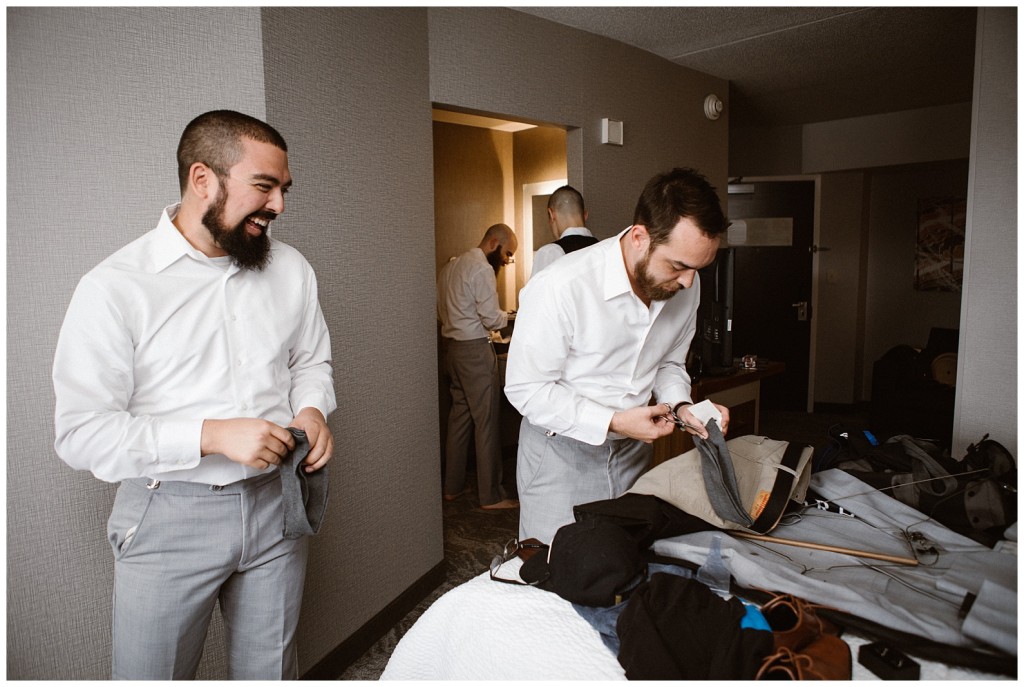 groom getting ready 