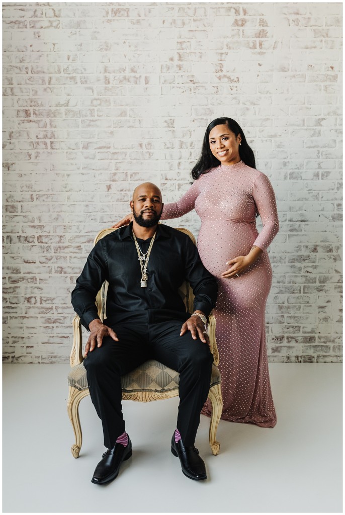 Classic Maternity Session in studio