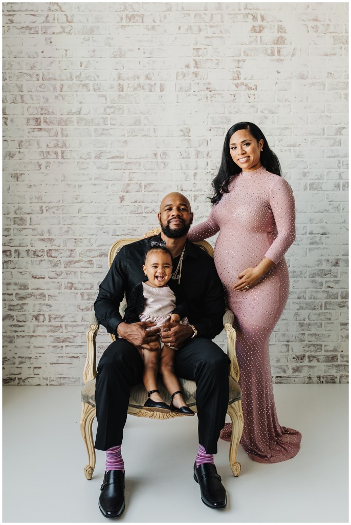 Classic Maternity Session in studio