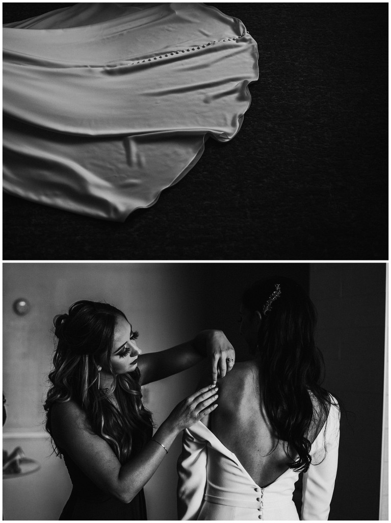 bride getting ready at crowne plaza