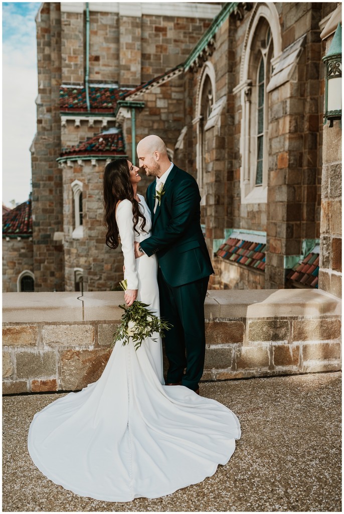 Bride and Groom at St. Bernard Parish