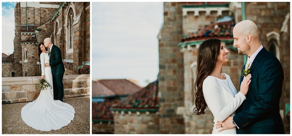 Bride and Groom at St. Bernard Parish