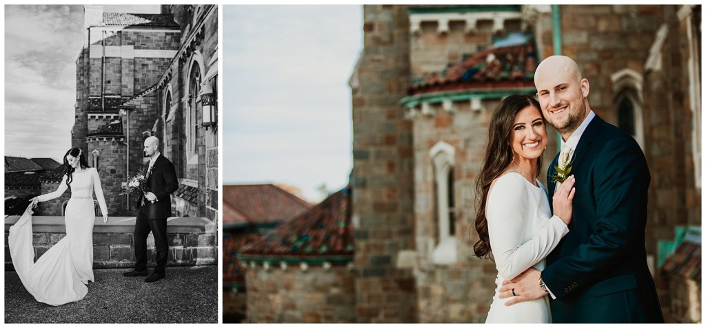 Bride and Groom at St. Bernard Parish