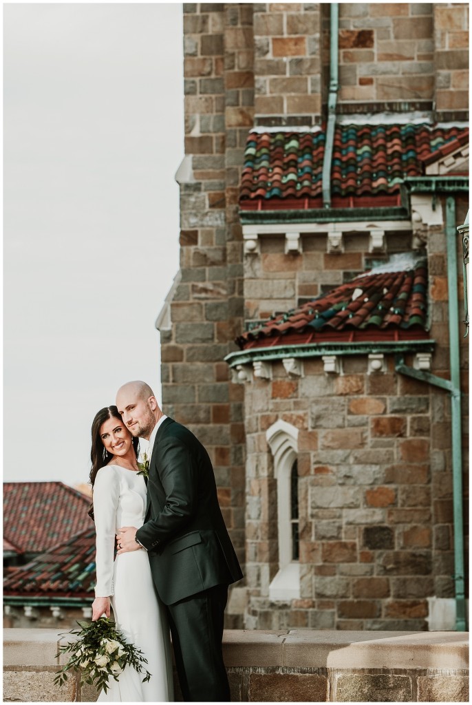 Bride and Groom at St. Bernard Parish