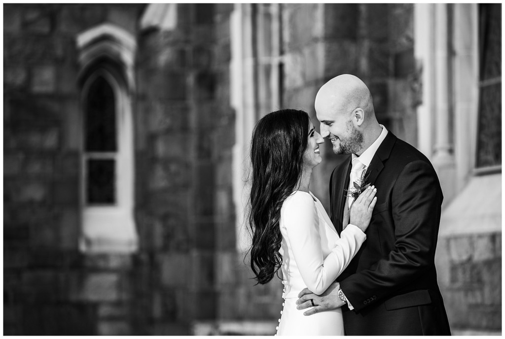 Bride and Groom at St. Bernard Parish