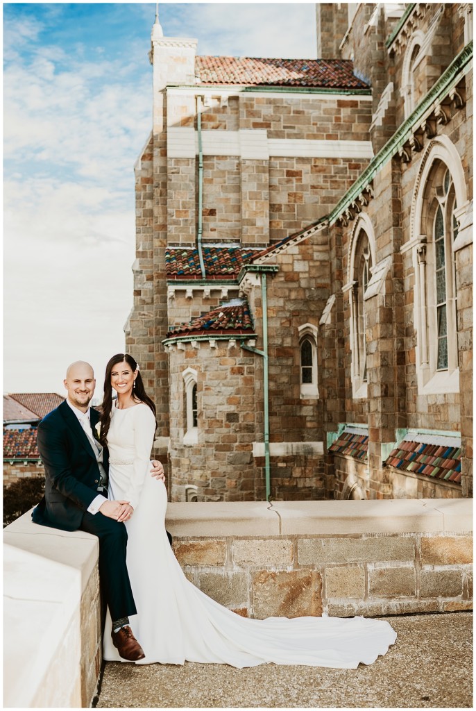 Bride and Groom at St. Bernard Parish