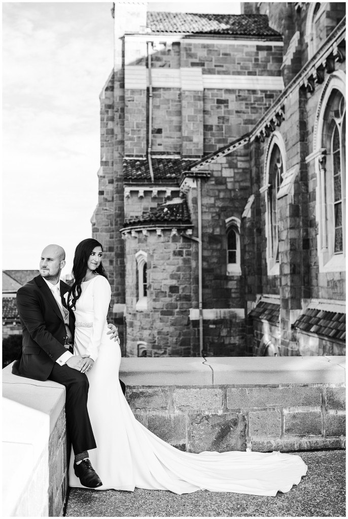 Bride and Groom at St. Bernard Parish