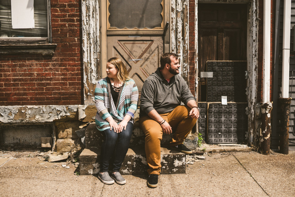 southside pgh engagement photo