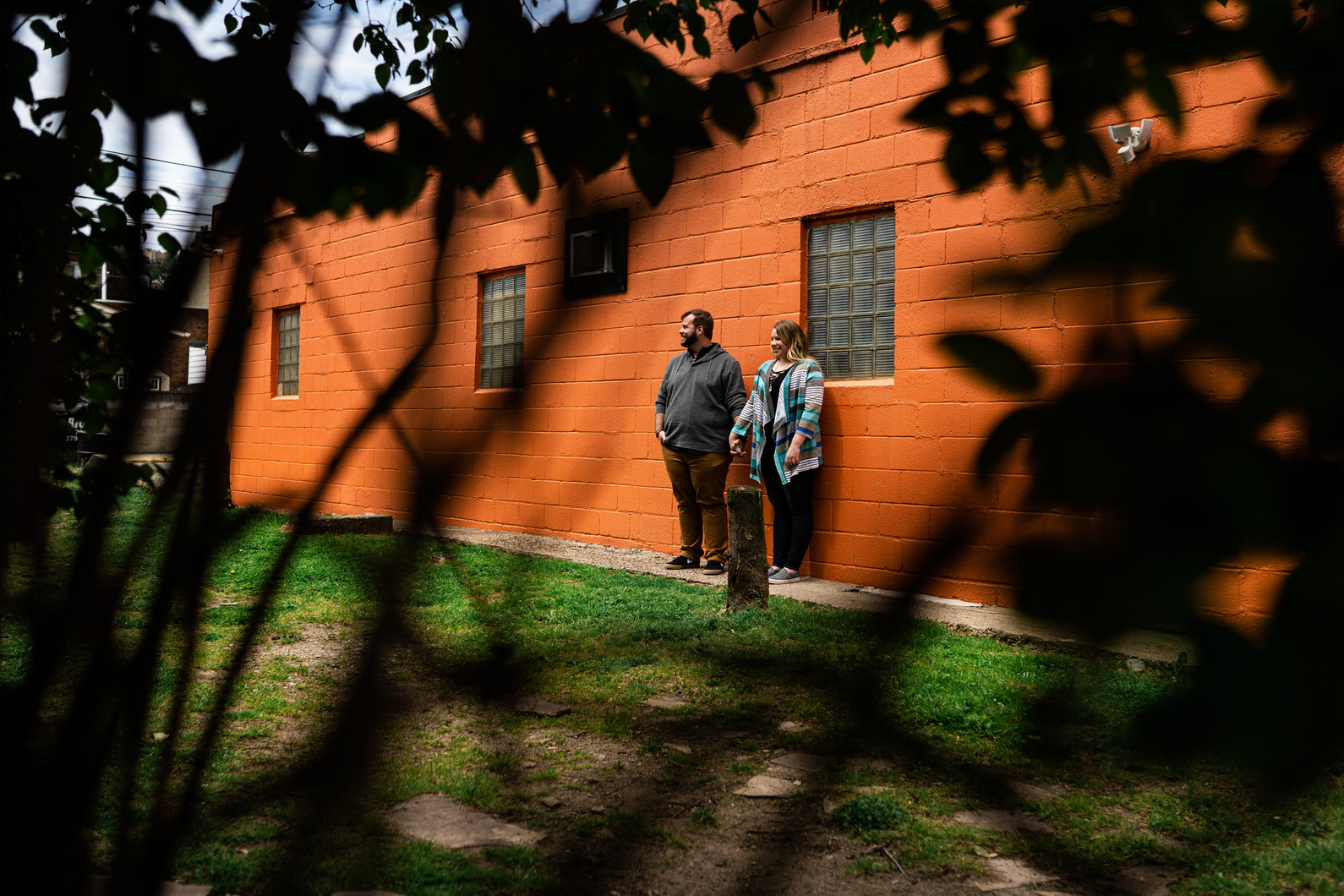 southside pgh engagement photo