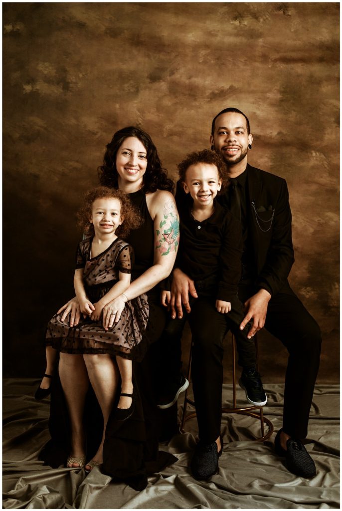 Pgh Family Photographer. Family in a studio.