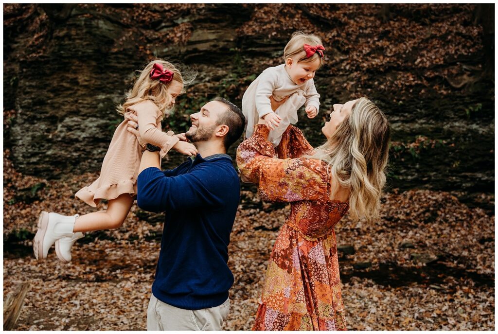  Parents playing with their children